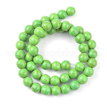 Synthetic Turquoise Beads Strands&nbsp;US-TURQ-G106-8mm-02B-3