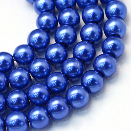 Baking Painted Glass Pearl Bead Strands US-HY-Q003-3mm-28-1