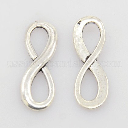 Antique Silver Infinity Alloy Charms Pendants for Jewellery Making US-X-TIBEP-A18547-AS-FF-1