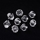 Bicone Shaped Clear Transparent Acrylic Beads US-X-DBB3mm01-1