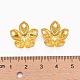 Golden Iron Flower Bead Caps US-X-E054Y-G-4