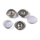 Snap Button Making Brass Snap Buttons with Clear Glass Cabochons US-BUTT-MSMC002-08-2