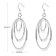 Ring Brass Dangle Earrings US-EJEW-BB11830-2