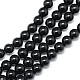 Synthetic Black Stone Bead Strands US-G-R345-4mm-35-1-1
