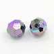 Plating Plastic Acrylic Faceted Round Beads US-PACR-L002-6mm-M-2