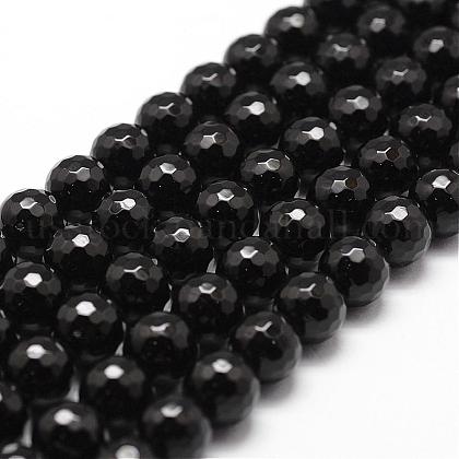 Natural Black Onyx Beads Strands US-G-D840-22-8mm-1