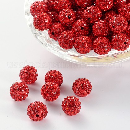 Pave Disco Ball Beads US-RB-A130-10mm-18-1