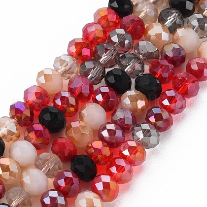 Electroplate Glass Beads Strands US-EGLA-S194-18D-1