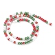 Christmas Theme Opaque Electroplate Glass Beads Strands US-GLAA-P056-4mm-A02-2