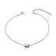 SHEGRACE Cute Design Rhodium Plated 925 Sterling Silver Anklet US-JA34A-1