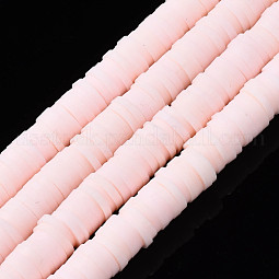 Flat Round Handmade Polymer Clay Beads US-CLAY-R067-8.0mm-27