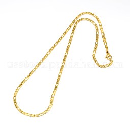 304 Stainless Steel Figaro Chain Necklace Making US-STAS-A028-N022G