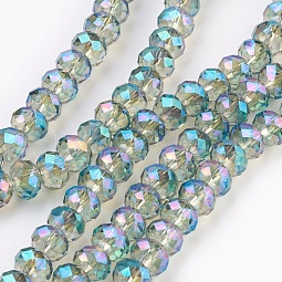 Electroplate Glass Beads Strands US-GLAA-K027-FR-A02