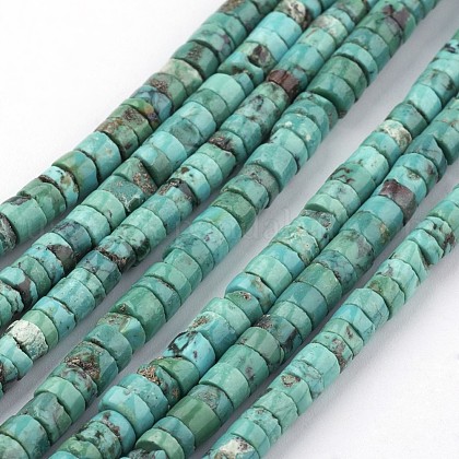 Natural HuBei Turquoise Beads Strands US-G-F322-04-1