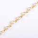 Handmade Round Glass Pearl Beads Chains for Necklaces Bracelets Making US-AJEW-JB00036-02-1
