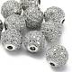 CZ Brass Micro Pave Grade AAA Clear Color Cubic Zirconia Round Beads US-KK-O065-8mm-05P-NR-1