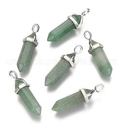 Natural Green Aventurine Double Terminated Pointed Pendants US-G-F295-04A