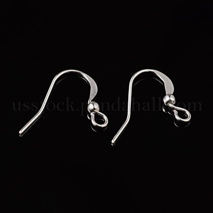 Silver Color Plated Brass Earring Hooks US-X-KK-Q369-S-1