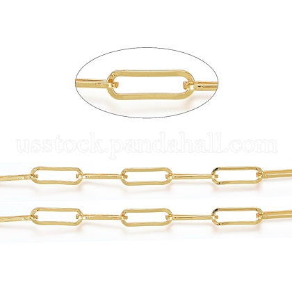 Soldered Brass Paperclip Chains US-CHC-D025-01G-1