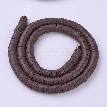 Flat Round Handmade Polymer Clay Beads&nbsp;US-CLAY-R067-6.0mm-38-3