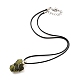 Glass Pendant Necklace for Men Women US-NJEW-D295-02-3