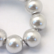 Baking Painted Pearlized Glass Pearl Round Bead Strands US-HY-Q330-8mm-62-3