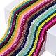20 Colors Transparent Glass Beads Strands US-FGLA-X0002-01-8mm-2