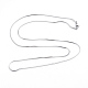 304 Stainless Steel Square Snake Chain Necklaces US-NJEW-L173-005-P-2