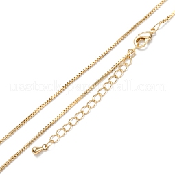 Brass Box Chain Necklaces US-NJEW-K123-11G