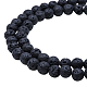 8mm Natural Black Lava Rock Stone Rock Gemstone Gem Round Loose Beads Strand 15.7 inch for Jewelry Making US-G-PH0014-8mm-1