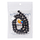 8mm Natural Black Lava Rock Stone Rock Gemstone Gem Round Loose Beads Strand 15.7 inch for Jewelry Making US-G-PH0014-8mm-5