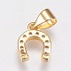 Brass Micro Pave Cubic Zirconia Charms US-ZIRC-E145-27G-2