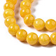 Natural Dyed Yellow Jade Gemstone Bead Strands US-G-R271-8mm-Y07-3