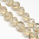 Electroplate Frosted Crystal Glass Bicone Beads Strands US-EGLA-F038-A13-1