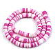 Handmade Polymer Clay Beads Strands US-CLAY-R089-6mm-093-2