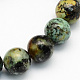 Natural African Turquoise(Jasper) Round Beads Strands US-G-S181-8mm-1