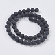 Black Agate Gemstone Beads Strands US-G-G447-4A-2