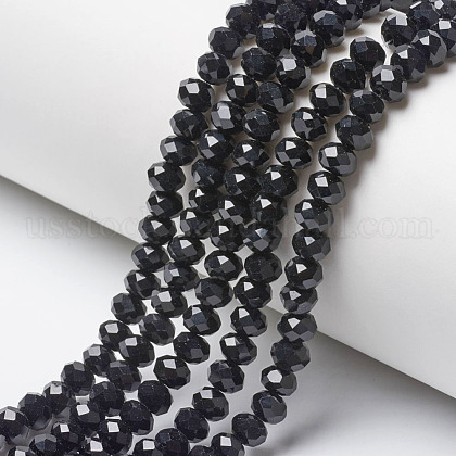 Opaque Solid Color Glass Beads Strands US-EGLA-A034-P4mm-D18-1