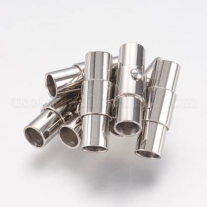 Smooth 304 Stainless Steel Locking Tube Magnetic Clasps US-STAS-H019-2-1