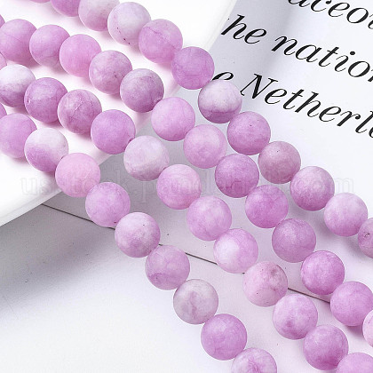 Natural White Jade Bead Strands&nbsp;US-G-R297-8mm-50-1