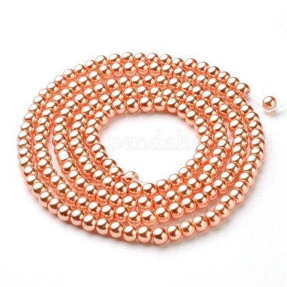 Glass Pearl Beads Strands US-HY-4D-B36-1