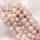 Faceted Round Shell Pearl Bead Strands US-BSHE-L012-10mm-NL002-1