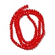 Opaque Solid Color Crystal Glass Rondelle Beads Strands US-EGLA-F049A-02-2