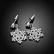 Adorable Design Snowflake Tin Alloy Czech Rhinestone Dangle Earrings US-EJEW-BB03983-01P-2