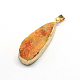 Plated Natural  Druzy Agate Pendants US-G-R275-04-2