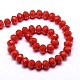 Opaque Solid Color Crystal Glass Rondelle Beads Strands US-EGLA-F046A-18-3
