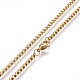 304 Stainless Steel Box Chain Necklaces US-NJEW-P244-01G-2