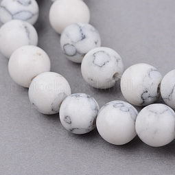 Synthetic Howlite Beads Strands US-G-Q462-8mm-26-1