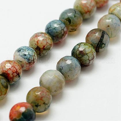 Faceted Natural Agate Beads Strands US-G-F416-02-10mm-1