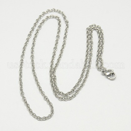 Trendy Unisex 304 Stainless Steel Cable Chain Necklaces US-NJEW-L043-16P-1
